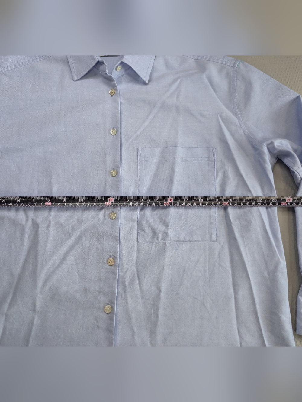 AYR The Deep End Button Down Shirt Light Blue Cotton Oversized Size Small - Picture 5 of 8
